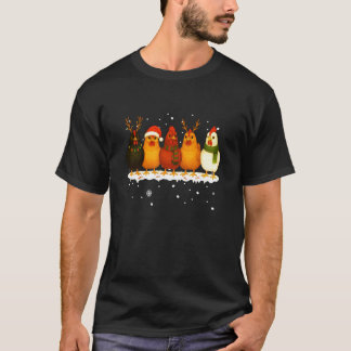 T-shirt Chemise de poulet joyeux Noël Xmas poulet drôle