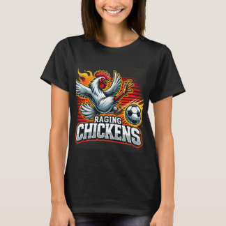 T-shirt Chemise de poulet noire pour femmes