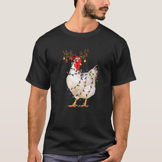 T-shirt Chemise de poulet Père Noël Fantastique Noël Tr (Devant)