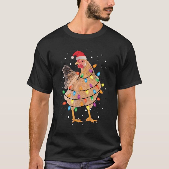 T-shirt Chemise de poulet Père Noël Fantastique Noël Tr (Devant)