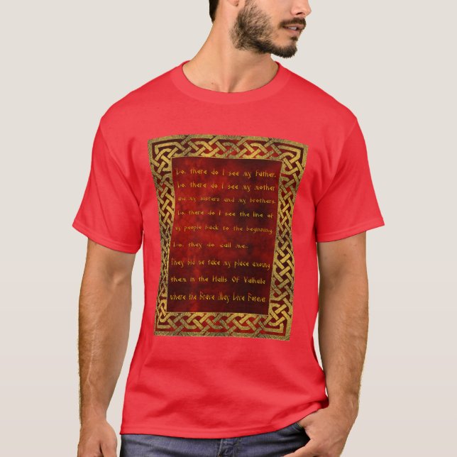 T-shirt Chemise de prière de bataille de Viking (Devant)