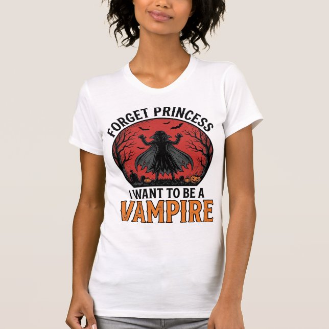 T-shirt Chemise de princesse vampire rétro épouvantable Ha (Devant)