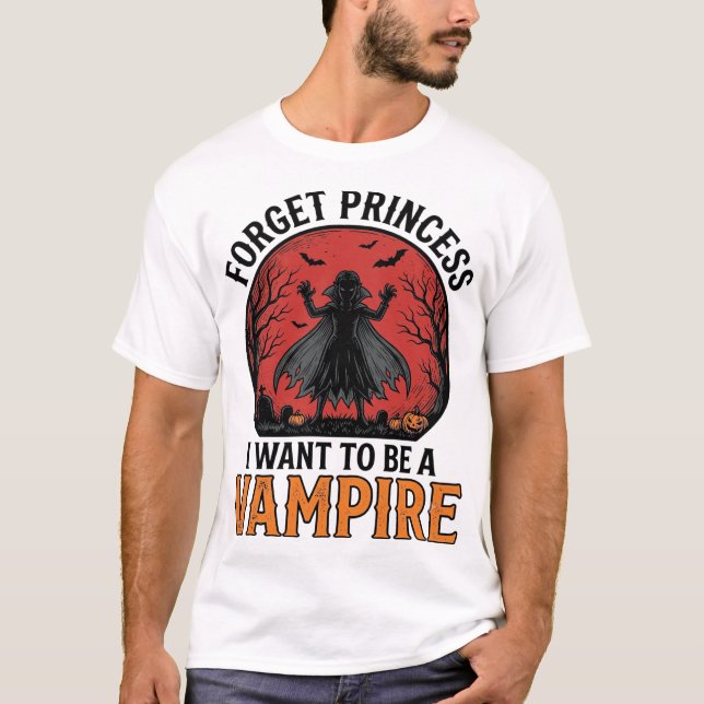 T-shirt Chemise de princesse vampire Rétro Halloween Spook (Devant)