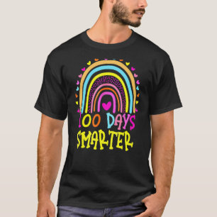 T-shirt Chemise de professeur arc-en-ciel 100 jours d'écol