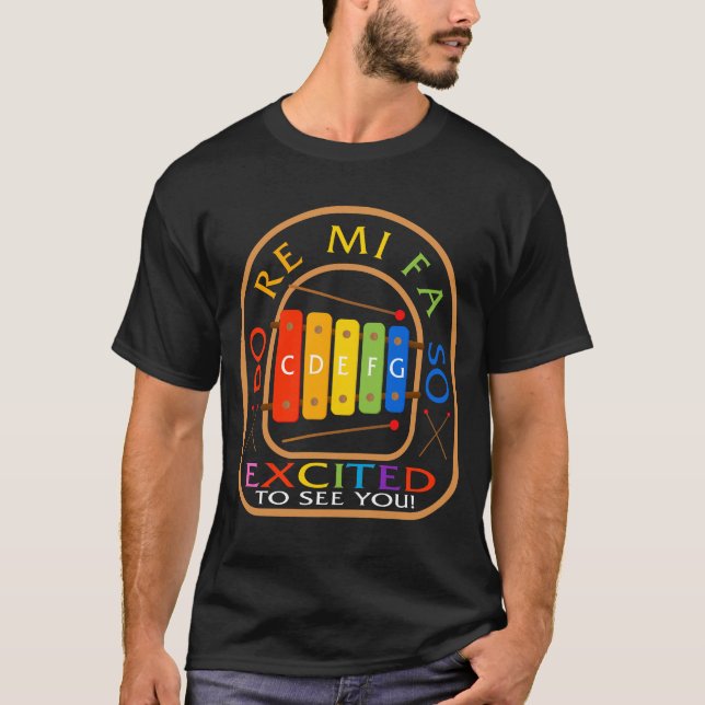 T-shirt Chemise De Professeur De Musique, Do Re Mi FA Si E (Devant)
