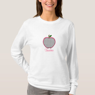 T-shirt Chemise de professeur - guingan gris Apple