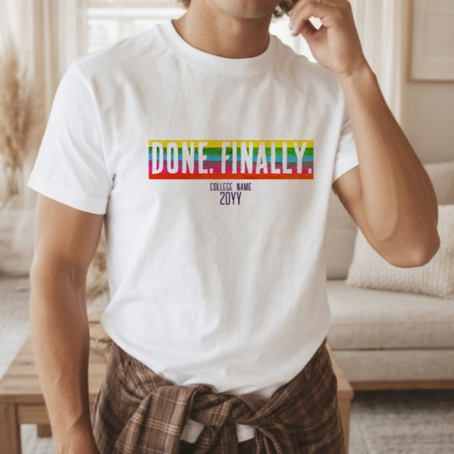 T-shirt Chemise de promo à rayures arc-en-ciel minimale FA (Créateur téléchargé)