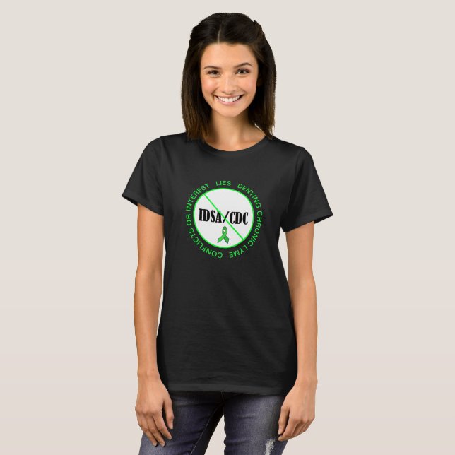 T-shirt Chemise de protestation CDC de Lyme Disease Anti I (Devant entier)