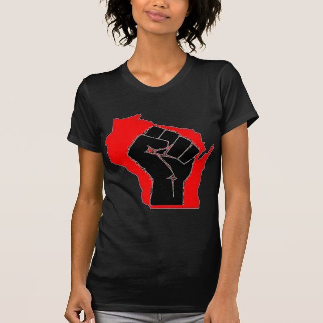 T-shirt Chemise de protestation du Wisconsin (Devant)