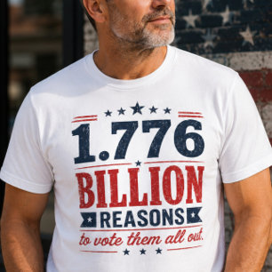 T-shirt Chemise de protestation pour 1,776 milliard de rai