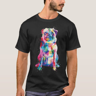 T-shirt Chemise de Pug Maman Chien Papa Chien Cadeau Aquar
