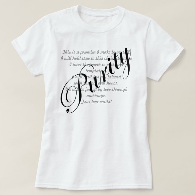 T-shirt chemise de pureté (Design devant)