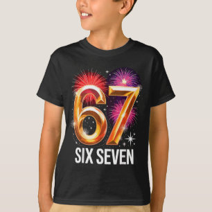 T-shirt Chemise de pyjama de fête du Nouvel An 67 6 7 Mème
