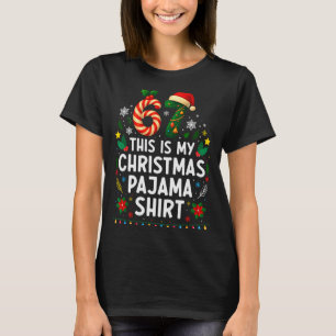 T-shirt Chemise de pyjama de Noël 67 6 7 Mème drôle pour a