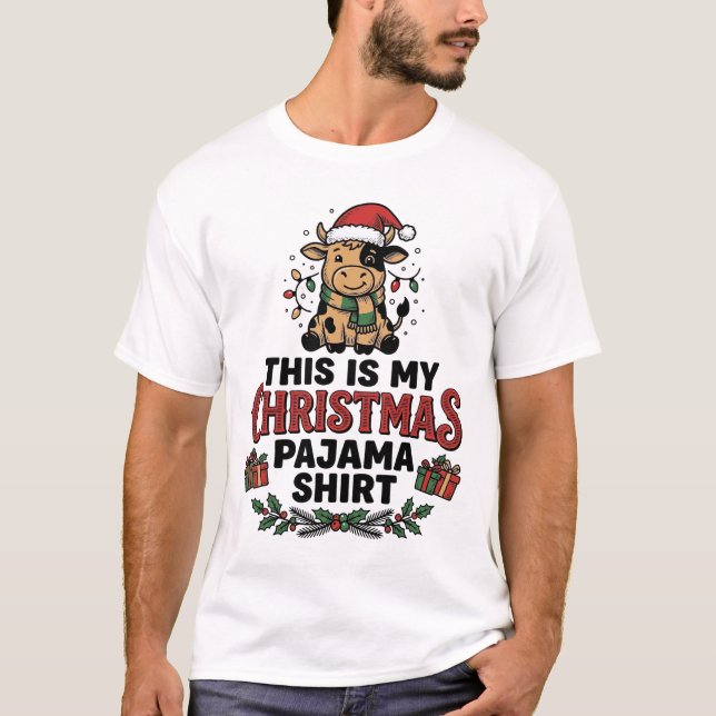 T-shirt Chemise de pyjama de Noël Design de vacances de va (Devant)