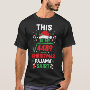 T-shirt Chemise de pyjama de Noël drôle 67 Six Sept Carré