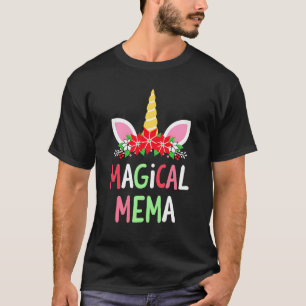 T-shirt Chemise de pyjama de Noël Magical Mema Licorne
