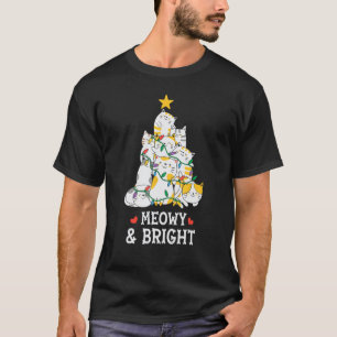 T-shirt Chemise de pyjama MY MEOW CATS CHRISTMAS TREE Noël