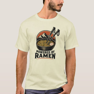 T-shirt Chemise de randonneur affamé propulsé par Ramen