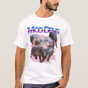T-shirt Chemise de rap Bootleg Moo Deng   Moo Deng Shirt