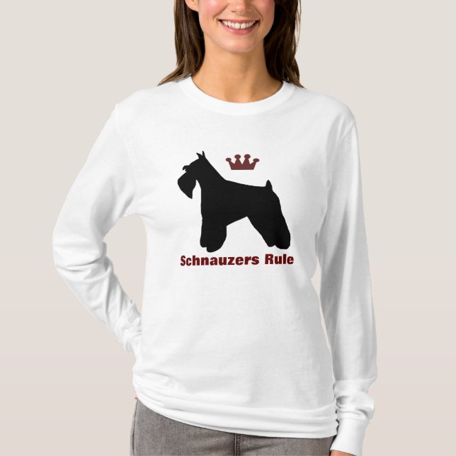 T-shirt Chemise de règle de Schnauzers (Devant)