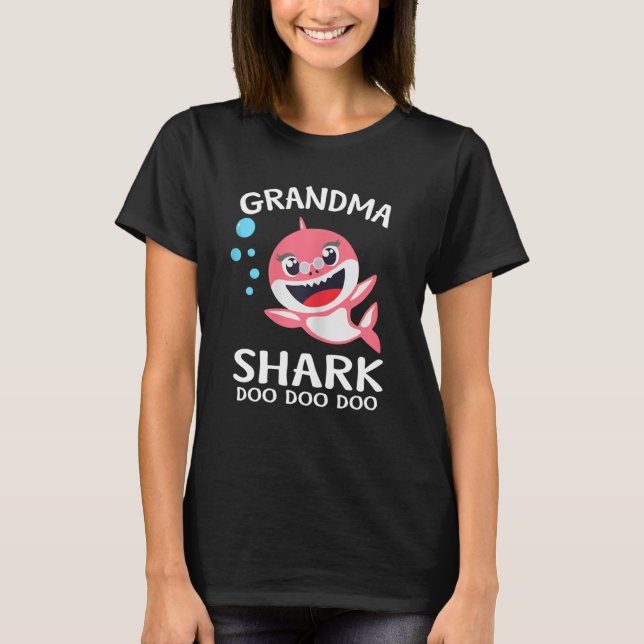 T-shirt Chemise de requin grand-mère, Drôle cadeau de la f (Devant)