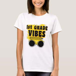 T-shirt Chemise de retour à l'école 1re année Vibes Premie