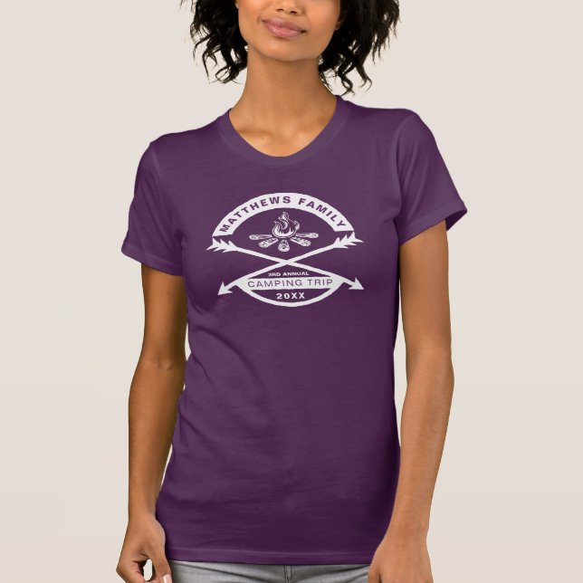 T-shirt Chemise de Réunion pour Voyage de Camping Femme |  (Devant)