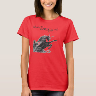 T-shirt Chemise de rêve ou de licorne de réalité