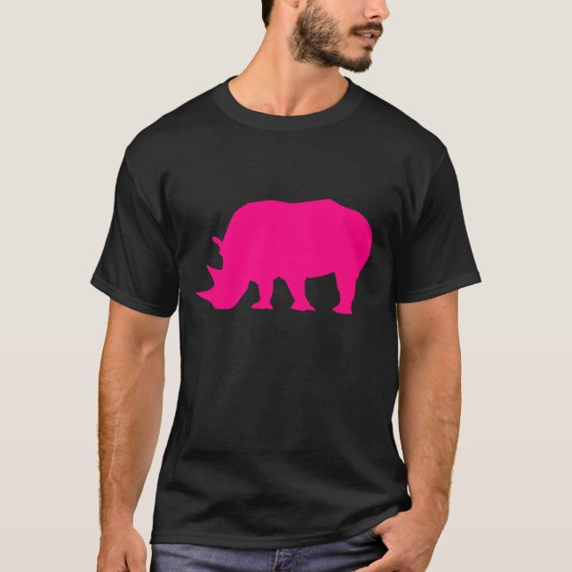 T-shirt Chemise de rhinocéros de roses indien (Devant)