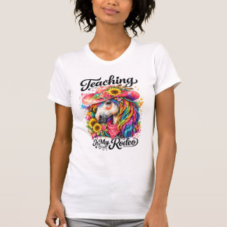 T-shirt Chemise de Rodeo pour Enseignant, Tee Florale de C
