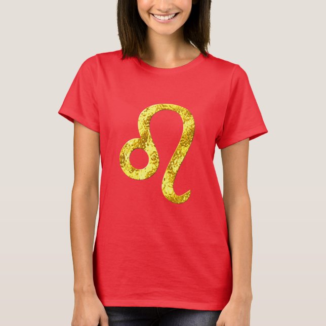 T-shirt Chemise de rouge d'or de Lion (Devant)