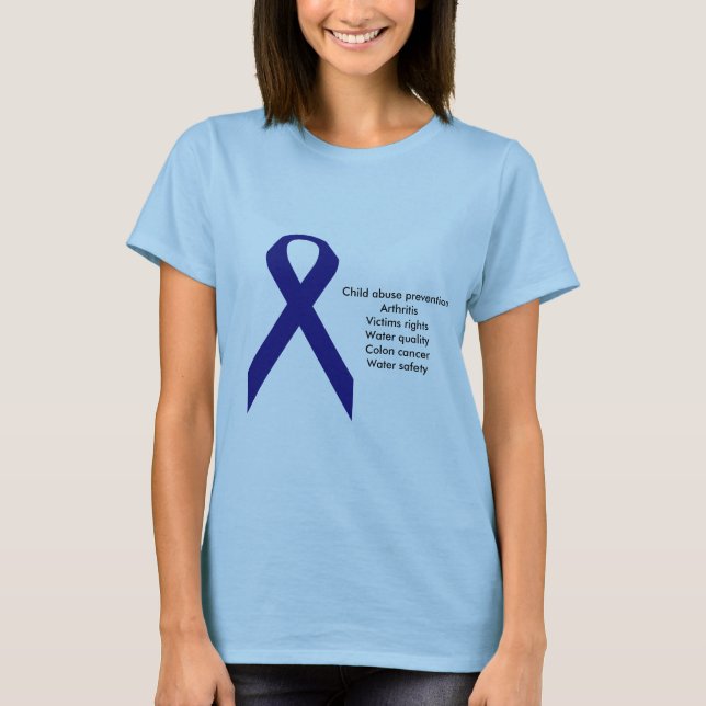 T-shirt Chemise de ruban bleu (Devant)