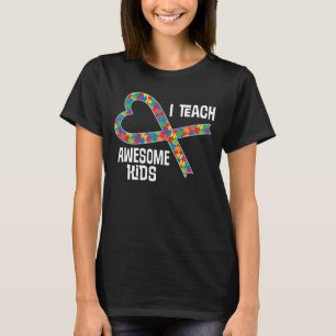 T-shirt Chemise de ruban de puzzle de professeur