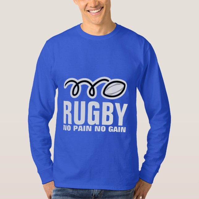 T-shirt Chemise de rugby à manches longues | pas de douleu (Devant)