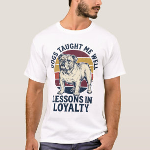 T-shirt Chemise de sagesse canine Graphique de leçon de bo