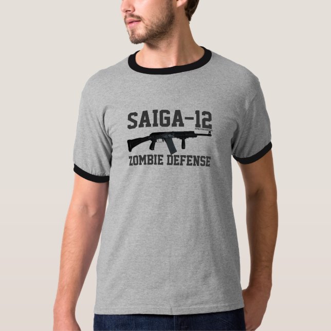 T-shirt Chemise de Saiga 12K - la défense de zombi (Devant)