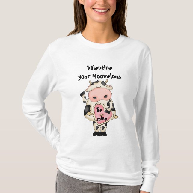 T-shirt Chemise de Saint-Valentin de vache à amusement de (Devant)