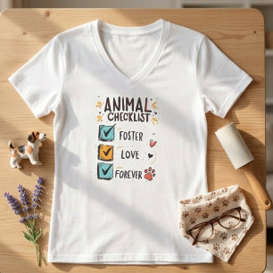 T-shirt Chemise de sauvetage d'animal de secours d'amour p
