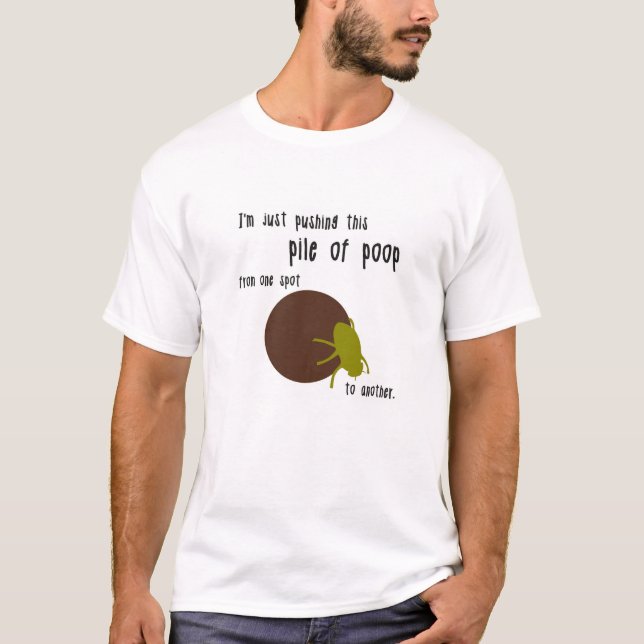 T-shirt Chemise de scarabée de fumier des hommes drôles (Devant)
