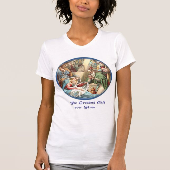 T-shirt Chemise de scène de Nativité (Devant)