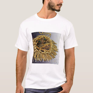 T-shirt Chemise de scintillement de lion de fausse pierre