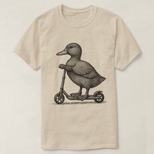 T-shirt "Chemise de Scooter de canard Whimsical - Mignonne