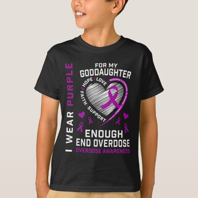 T-shirt Chemise de sensibilisation à la fin des overdoses  (Devant)