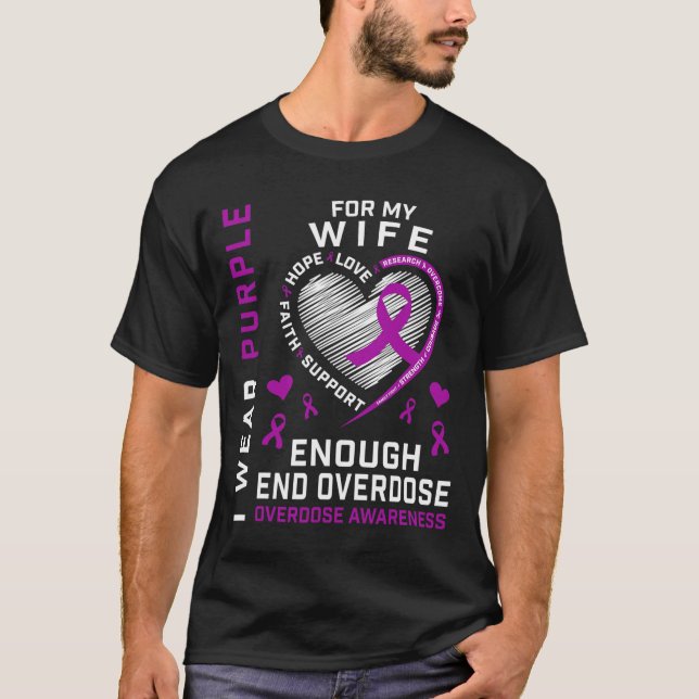 T-shirt Chemise de sensibilisation à la fin des overdoses  (Devant)