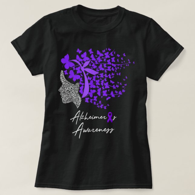 T-shirt Chemise de sensibilisation Alzheimer Alzheimers Pu (Design devant)