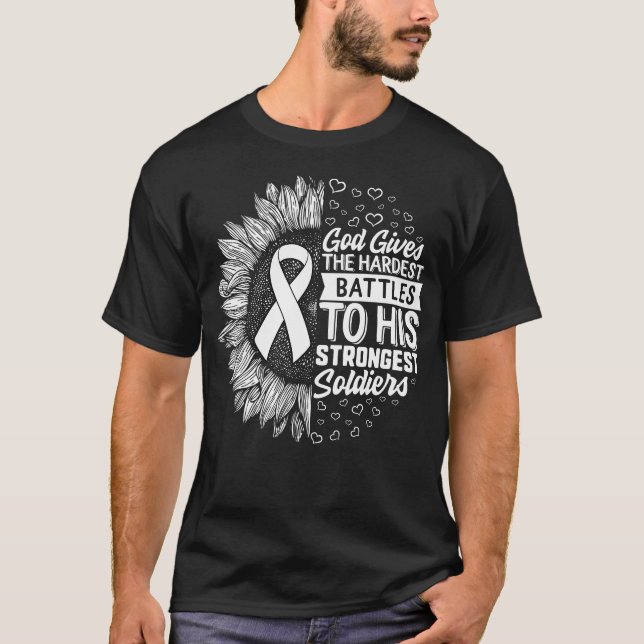 T-shirt Chemise de sensibilisation au cancer du poumon, Di (Devant)