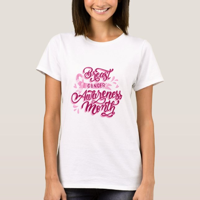 T-shirt Chemise de sensibilisation au cancer du sein (Devant)