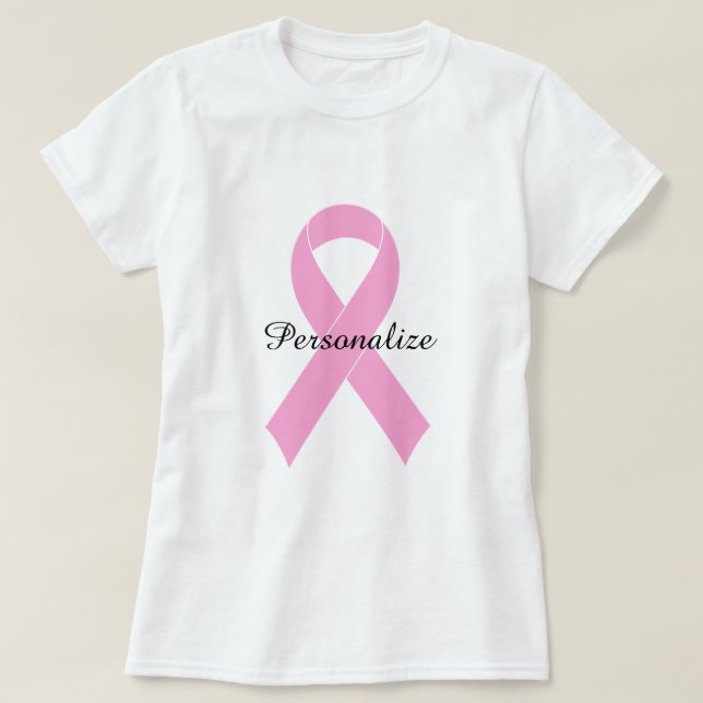 T-shirt Chemise de sensibilisation au cancer du sein en ru (Design devant)