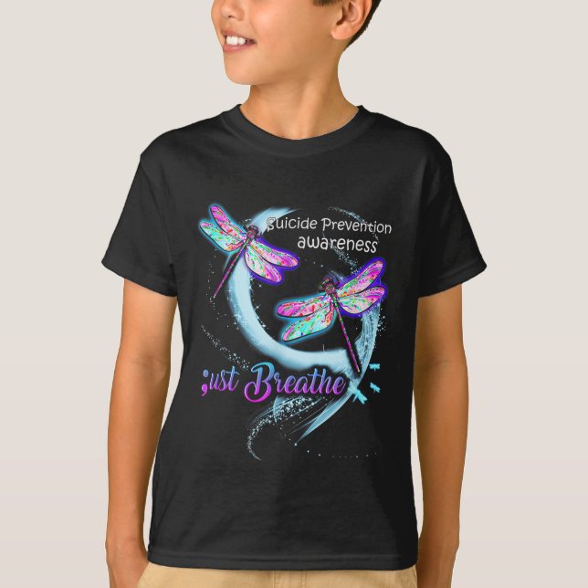 T-shirt Chemise de sensibilisation au suicide Respirez sim (Devant)
